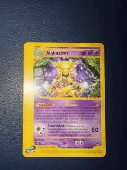 Alakazam - Expedition Base Set (33/165) - 2002 Non-Holo Rare Pokemon Card - MP - Image 1