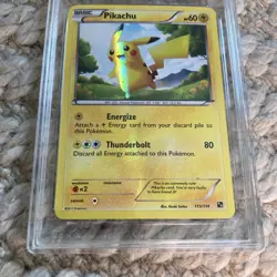 Pokemon Card Pikachu 115/114 Black & White Base Set Secret Rare Holo AGS 8 Grade - Image 4