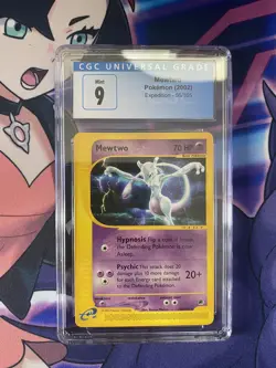 2002 Mewtwo 56/165 Expedition Non Holo Pokemon Card PSA 9 - Image 1