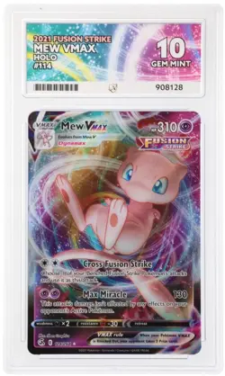ACE 10 Mew VMAX 114/264 Fusion Strike Holo Pokemon Card - Gem Mint - Image 1