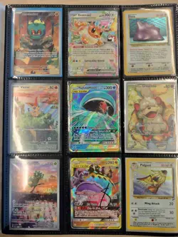 Pokemon Binder Collection Of 150+ Vintage And Modern Cards Lot (Includes Binder) - Image 1