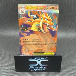 Mega Charizard Y EX Pokemon TCG Card Dragon Mega EX Full Art 360 HP Holo 022/217 - Image 1