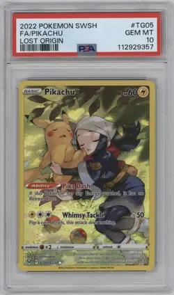 🔥 Pikachu TG05 Lost Origin Trainer Gallery PSA 10 GEM MINT Full Art Card 💎 - Image 1