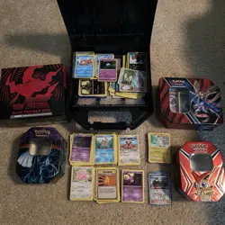 100 Pokemon Cards - Starter Beginner Set Bundle - Energies Coins Tins Sleeves - Image 2