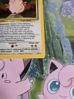 LP Clefable Holo 1/64 Jungle No Set Symbol Pokemon Card - Image 2