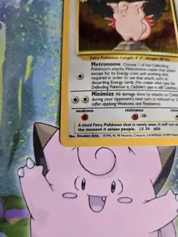 LP Clefable Holo 1/64 Jungle No Set Symbol Pokemon Card - Image 3