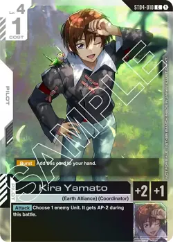 Kira Yamato ST04-010 Foil Alt Art Promo Gundam Card Game Launch Event Promo - Image 1