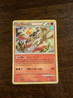 Ninetales Heartgold & Soulsilver 7/123 Holo Rare 90 HP Will-o'-the-wisp Card - Image 1