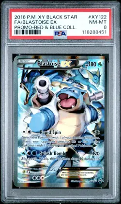 2016 POKEMON XY BLACK STAR PROMO BLASTOISE EX #XY122 HOLO PSA 8 NM #118288451 - Image 1