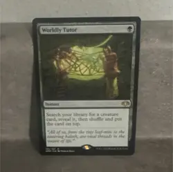 Magic: The Gathering Worldly Tutor Instant Dominaria Remastered Green #185 - Image 1