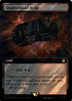 Shadowblood Ridge Extended Art Surge - Foil - Doctor Who - (1104) NM - Image 1