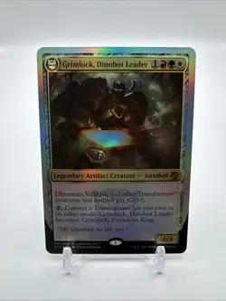 MTG Grimlock, Dinobot Leader / Grimlock, Ferocious King | Hascon 2017 Foil NM - Image 1