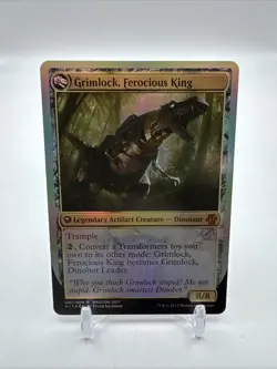 MTG Grimlock, Dinobot Leader / Grimlock, Ferocious King | Hascon 2017 Foil NM - Image 2