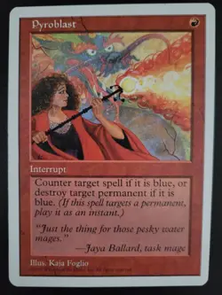 Pyroblast 5th Edition MTG 1997 Vintage Interrupt Red Magic the Gathering MP - Image 1
