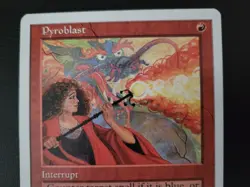 Pyroblast 5th Edition MTG 1997 Vintage Interrupt Red Magic the Gathering MP - Image 3