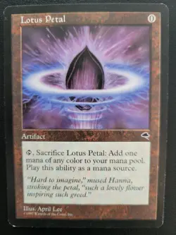 Lotus Petal – Tempest MTG 1997 Vintage Artifact Magic the Gathering LP - Image 1