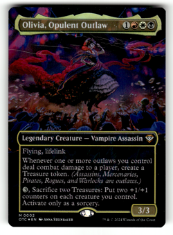 Olivia, Opulent Outlaw (Borderless) 2 Foil M Commander: Outlaws of Thunder Junct - Image 1