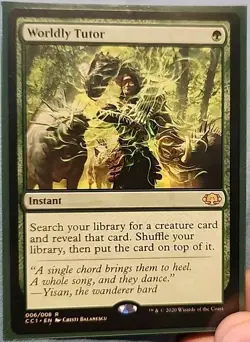 MTG Worldly Tutor - Commander Collection: Green NM - Image 1