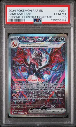 2024 POKEMON PAF EN-PALDEAN FATES SPECIAL ILLUSTRATION RARE CHARIZARD EX PSA 10 - Image 1