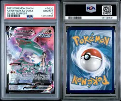2022 POKEMON SWORD & SHIELD SILVER TEMPEST #TG20 FULL ART RAYQUAZA VMAX PSA 10 - Image 3