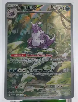 Pokemon TCG Nidoking Scarlet & Violet 151 Illustration Rare Card 174/165 - Image 1