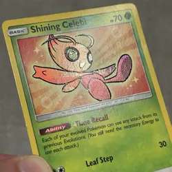 Pokemon Shining Celebi SM79 Sun & Moon Black Star Promo Shining Legends LP - Image 4