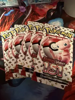 6 Pokemon Scarlet & Violet 151 Booster Packs Lot 5 Sealed English Trading Cards - Image 1