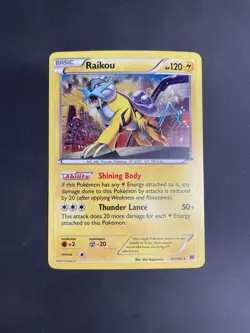 Raikou 55/162 XY BREAKthrough Cosmos Holo Rare Pokemon TCG - Image 1