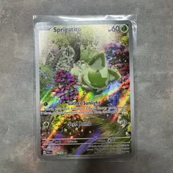 Pokemon TCG Sprigatito Paldea Evolved Illustration Rare Card 196/193 - Image 1