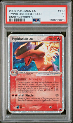 PSA 1 PR 2005 Pokemon EX Unseen Forces Typhlosion EX Holo Foil 110/115 - Image 1