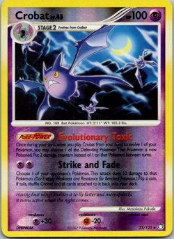 Crobat 23/123 Reverse Holo Mysterious Treasures Diamond & Pearl 2007 Pokemon - Image 1