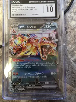 CGC 10 GEM MINT Charizard Ex SHINY TREASURES 115/190 HOLO RARE Japanese Pokemon - Image 1