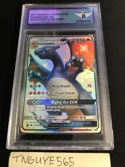 2019 Pokemon Sun & Moon Hidden Fates Charizard GX SV49/SV94 DSG 8 NM-MINT - Image 2