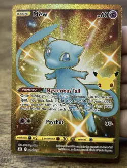 Pokemon TCG - Mew (Secret) 025/025 Celebrations 25th Anniversary Secret Rare NM - Image 3