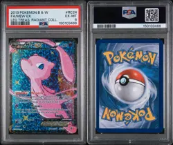 2013 POKEMON B&W LEGEND TREASURES RADIANT COLL #RC24 FULL ART/MEW EX PSA 6 - Image 1