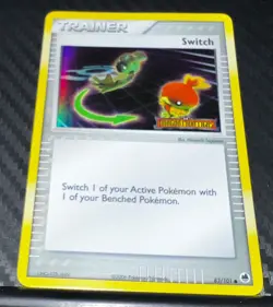 Pokemon TCG Trainer Switch 83/101 HOLO STAMPED Dragon Frontiers (2006) Hologram - Image 1