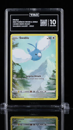TAG 10 Pokemon Swablu GG27/GG70 Crown Zenith Galarian Gallery Holo PSA - Image 1