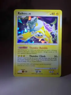 Pokemon TGC 2007 Shattered Holo Secret Wonders Raikou 16/132 Rare Near Mint - Image 1