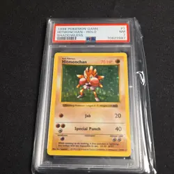 1999 Pokemon Hitmonchan Holo Shadowless 7/102 PSA 7 - Image 1