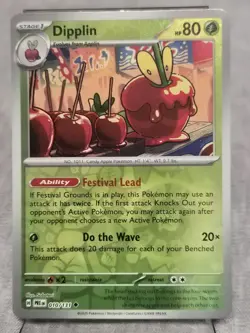 Pokemon TCG * SV Prismatic Evolutions * 10/131 Dipplin U REVERSE HOLO * FRESH PK - Image 1