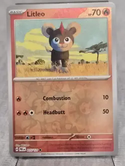 Pokemon TCG SV-Prismatic Evolutions Litleo #15/131 Common Reverse Holo - Image 1