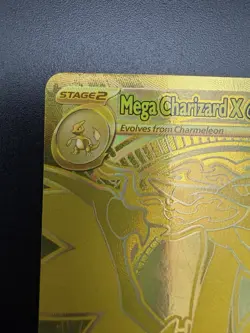 Pokemon Mega Charizard x Ex 130/094 Gold Phantasmal Flames NM - Image 2