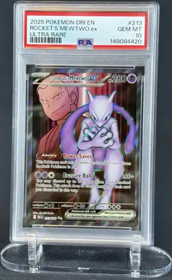 Pokemon Destined Rivals Mewtwo EX 213/182 PSA 10 Gem Mint - Image 1
