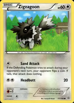 Zigzagoon 111/160 | XY - Primal Clash | Pokemon TCG | English | Common - Image 1