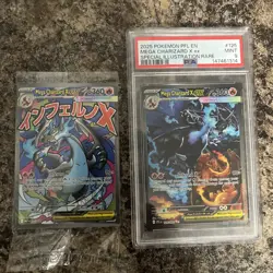 Pokemon Mega Charizard X ex Phantasmal Flames SIR PSA 9 mint & UPC Promo Sealed - Image 1