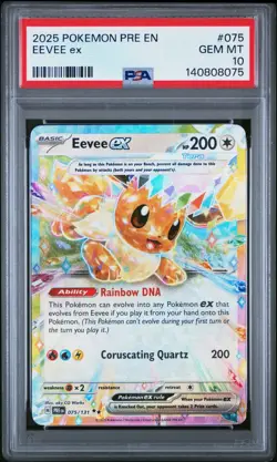 PSA 10 Eevee ex Prismatic Evolutions 075/131 Pokemon - Image 1