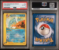 2003 Pokemon Skyridge Vaporeon #33 PSA 6 EX-MT - Image 3