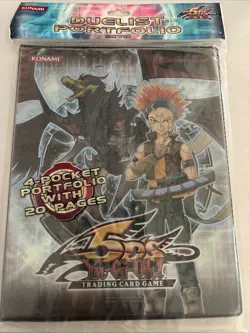 Konami Yugioh Duelist TCG Card Binder 5D’s 4 Pocket 20 Pages Vintage New - Image 2