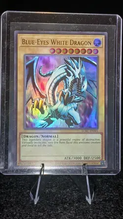 Blue-Eyes White Dragon (Version 1) LCKC-EN001 Legendary Collection Kaiba... - Image 1