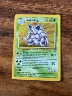 Pokemon TCG Nidoking Base Set 2 Holo Unlimited Rare Card 11/130 LP/MP Condition - Image 1